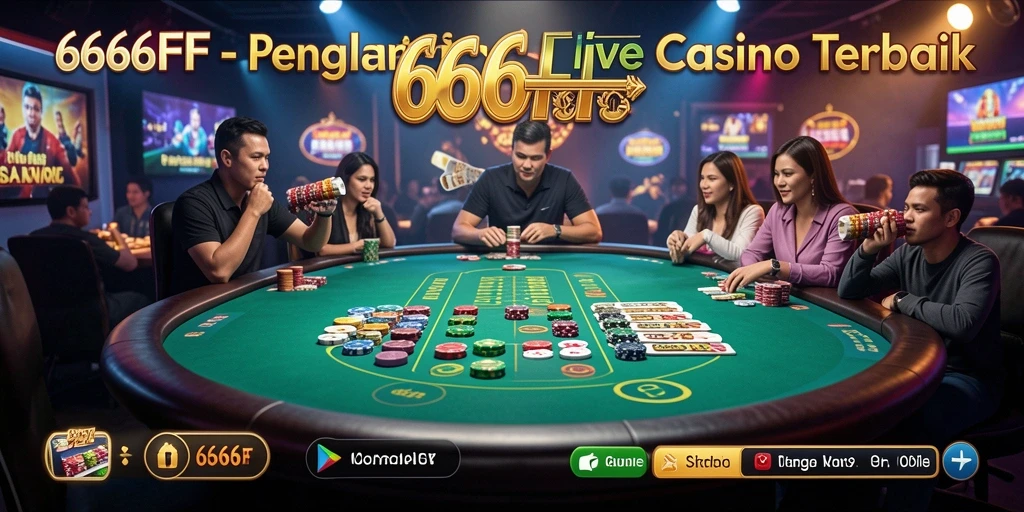 Tampilan gameplay Live Casino yang memukau di 666FF.