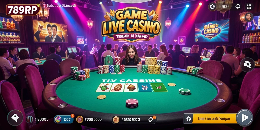 Tampilan gameplay Live Casino yang mengasyikkan di 789RP.