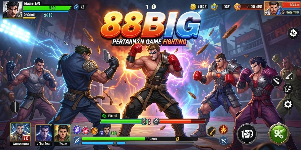 Tangkapan layar utama <strong>88BIG</strong> menunjukkan aksi pertarungan mendebarkan di arena.