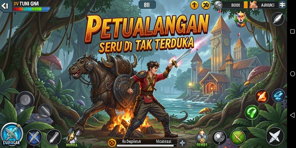 Screenshot game 8II menampilkan eksplorasi dunia penuh misteri.
