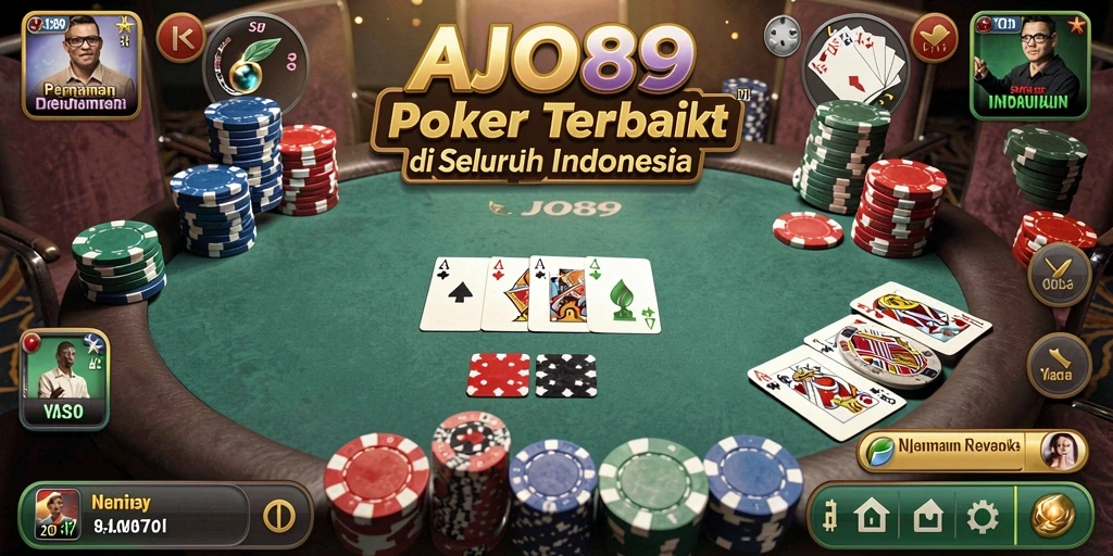 Tampilan gameplay AJO89 yang menarik dan interaktif dalam permainan Poker.
