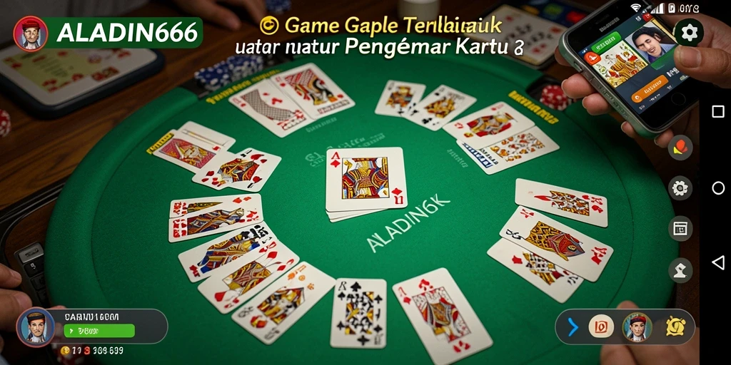 Screenshot gameplay seru ALADIN66 menampilkan suasana bermain Gaple.