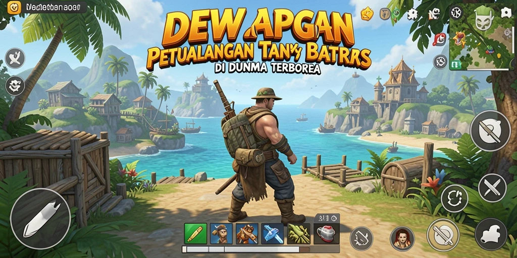 Tangkapan layar gameplay DEWAPG yang menunjukkan luasnya dunia terbuka.
