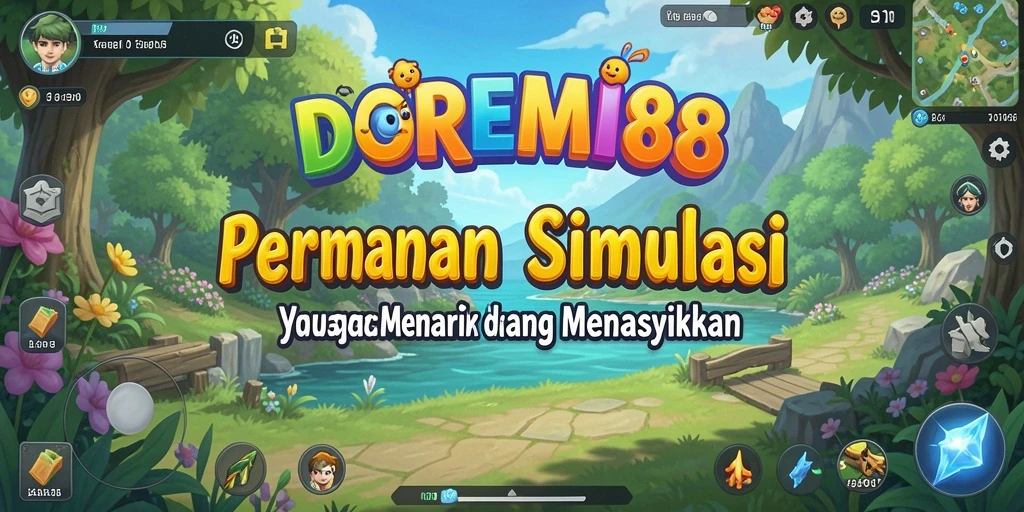 Tampilan utama gameplay DOREMI88 menampilkan interaksi dinamis dalam dunia simulasi.
