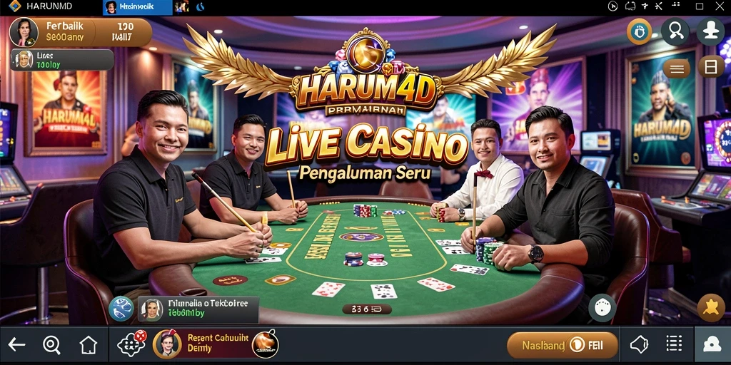 Gambaran gameplay Live Casino di HARUM4D dengan dealer profesional.