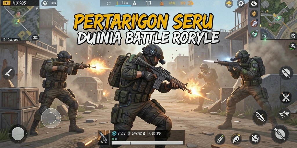 Screenshot HOT985 menampilkan aksi Battle Royale yang mendebarkan.