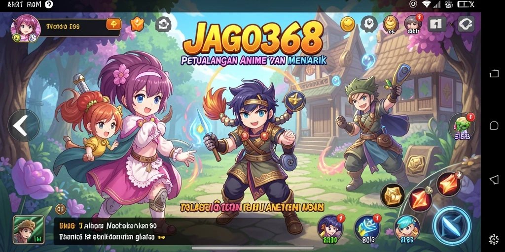 Tampilan gameplay JAGO368 yang menakjubkan dengan karakter anime.
