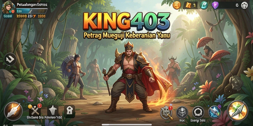 Tampilan gameplay KING403 yang menakjubkan dalam suasana petualangan.
