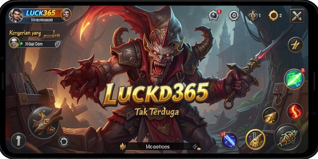 Tampilan gameplay LUCK365 yang menakutkan dan mencekam.