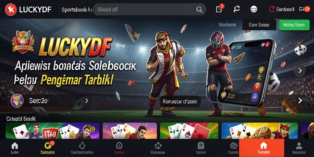 Tampilan antarmuka LUCKYDF dengan fitur taruhan langsung.
