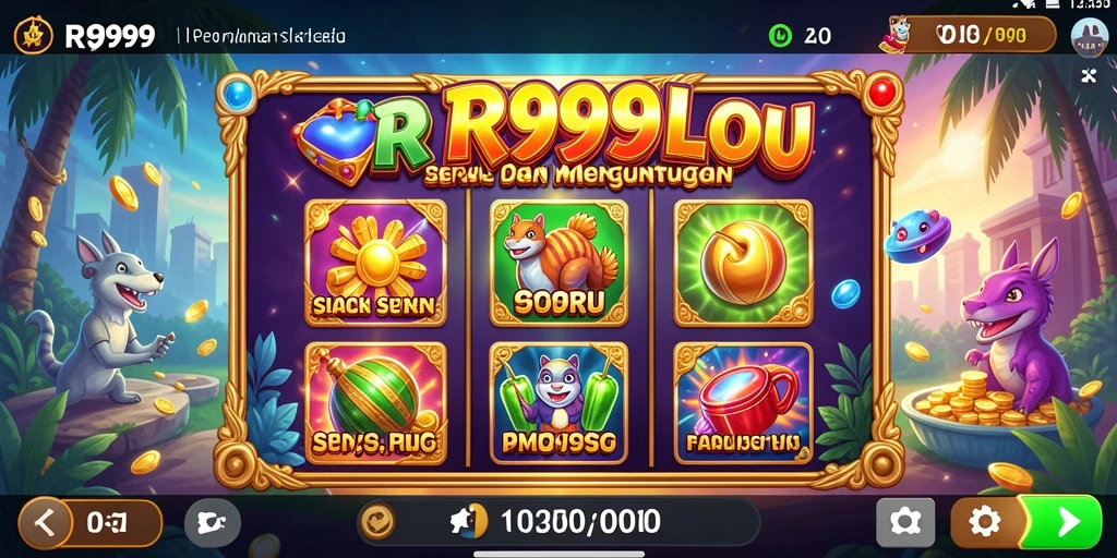 Tampilan menarik gameplay RR999 yang mendebarkan di mesin slot.