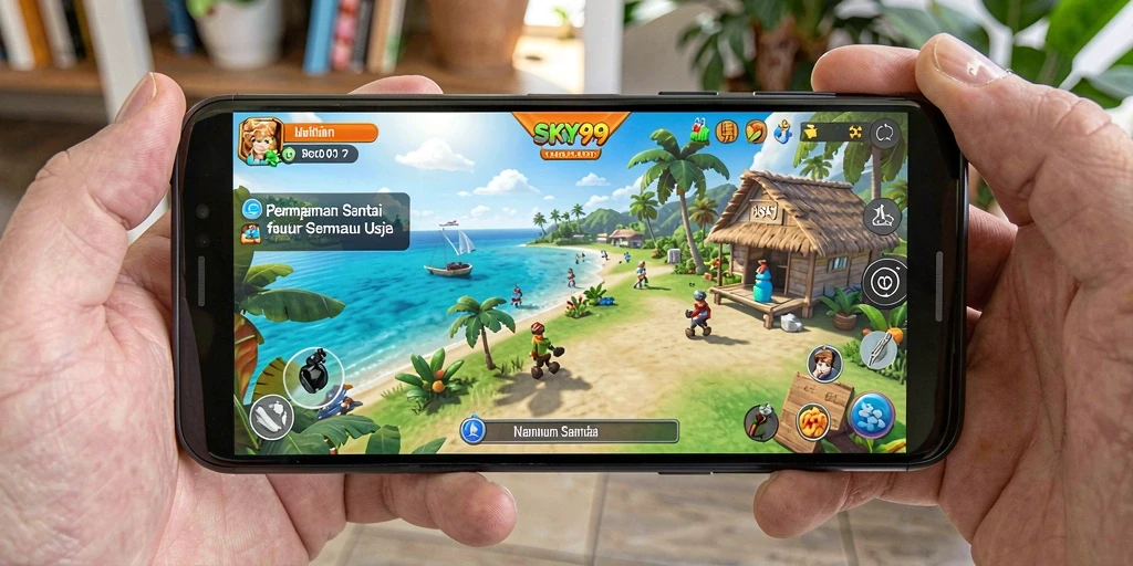 Tampilan gameplay SKY99 yang ceria dan mengasyikkan.