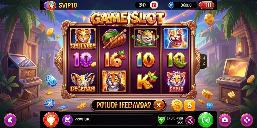 Screenshot gameplay SVIP10 yang menunjukkan keseruan permainan slot.