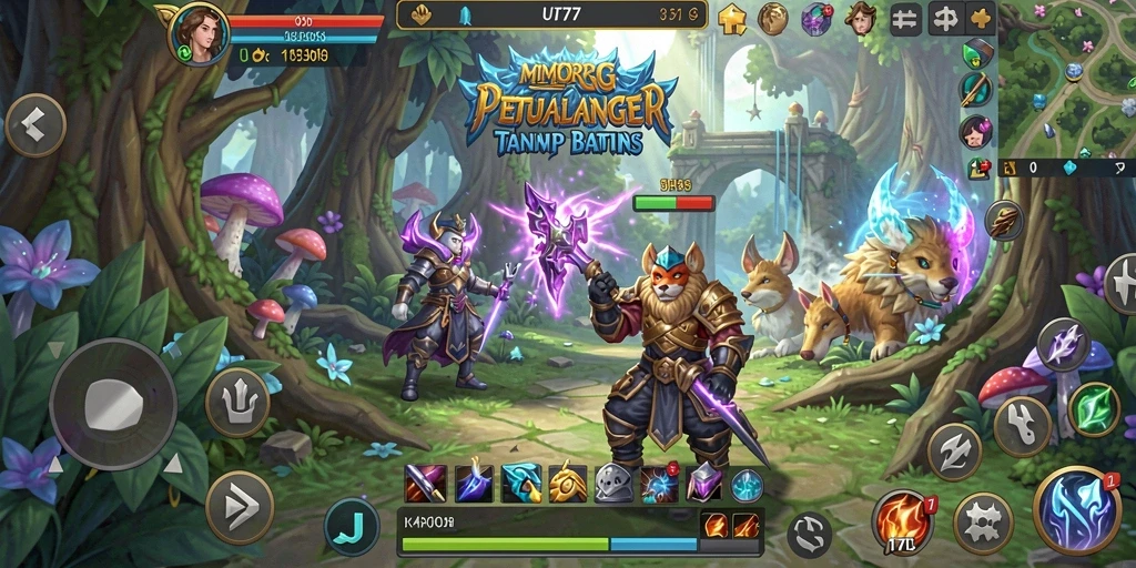 Screenshot UT77 menampilkan aksi seru dari gameplay MMORPG.