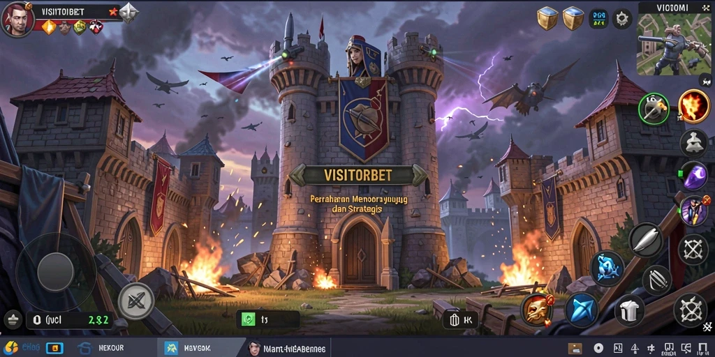 Tampilan gameplay yang menegangkan dalam VISITORBET.