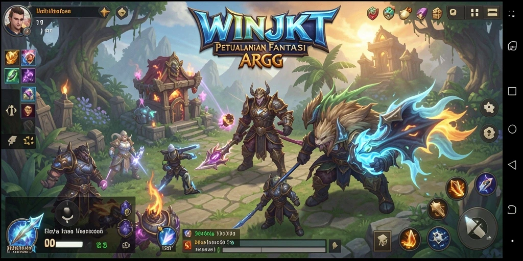 Screenshot gameplay <strong>WINJKT</strong> menunjukkan aksi pertarungan yang mendebarkan.
